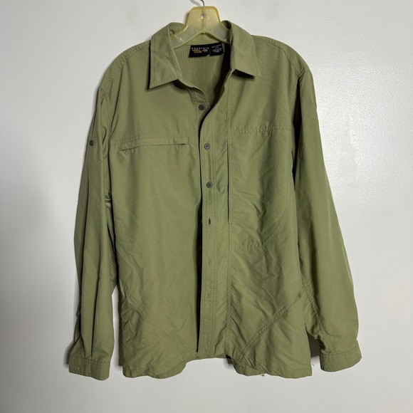 Mountain Hardwear Long Sleeve Quick Dry Outdoor Shirt Men's Size Large Green - Picture 1 of 7